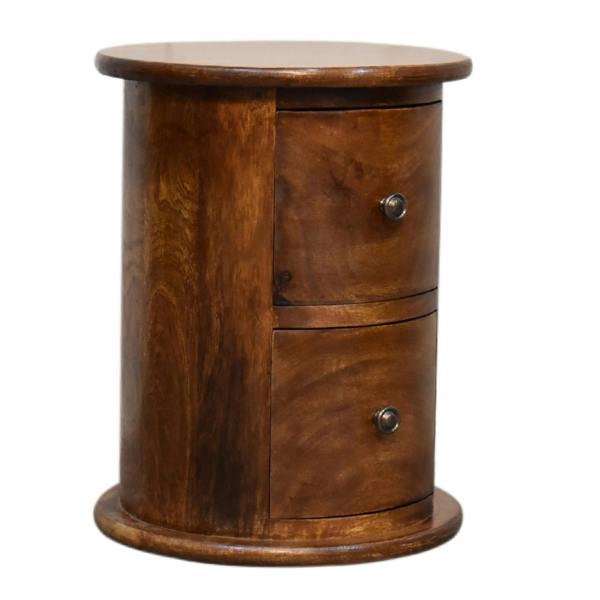 Artisan Furniture Solid Wood Mini Chestnut 2 Drawer Drum Chest