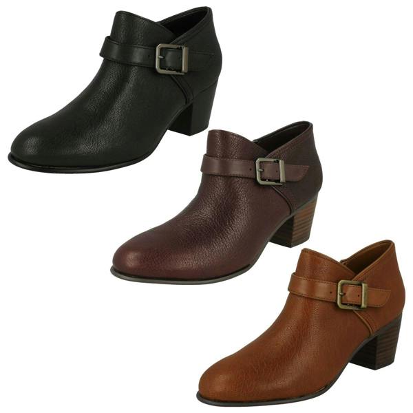 Clarks Ladies Clarks Buckle Detailed Ankle Boots Maypearl Milla