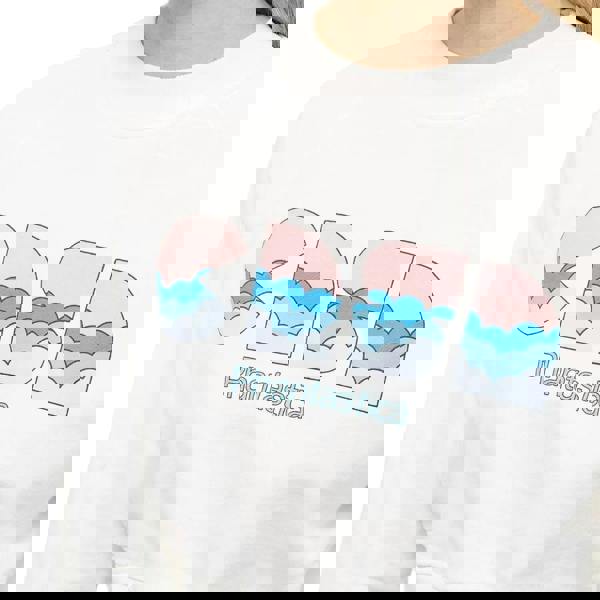 Casablanca Casa Clouds Screen Printed Cropped White Sweatshirt