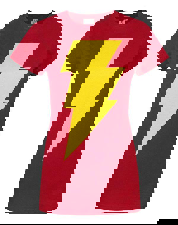 DC Comics Womens Red Shazam Logo Short Sleeved T-Shirt