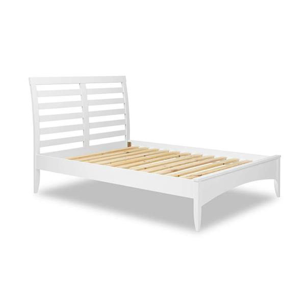 Statement Furniture Edward Hopper White Bed Frame with Tall Slatted Headboard Single 3ft, Double 4ft6