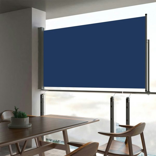 Berkfield Patio Retractable Side Awning 160x300 cm Blue