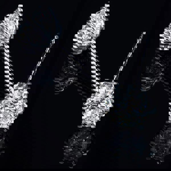 T. H. Baker 18ct White Gold 0.51ct Brilliant Cut Diamond Stud Earrings 04-80-032/24-01-628/629