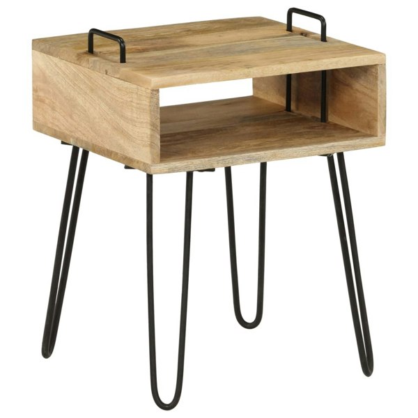 Berkfield Bedside Table Solid Mango Wood 40x34x47 cm
