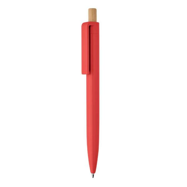MidOcean Penu Bamboo Details Ballpoint Pen - Red - 