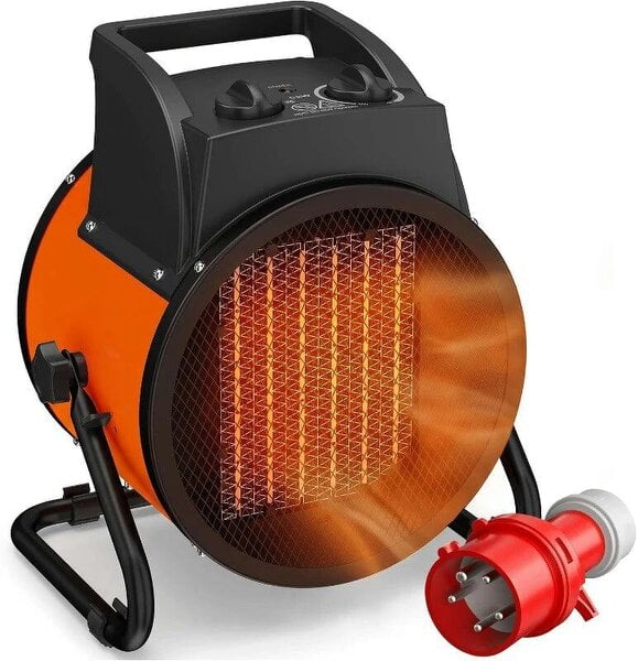 Bobobiy Industrial Fan Heater 5000W with Tilting, Electric Ceramic Space Heater with Adjustable Thermostat, Handle