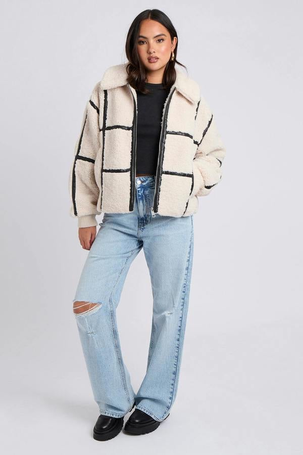 Urban Bliss Taped Borg Coat