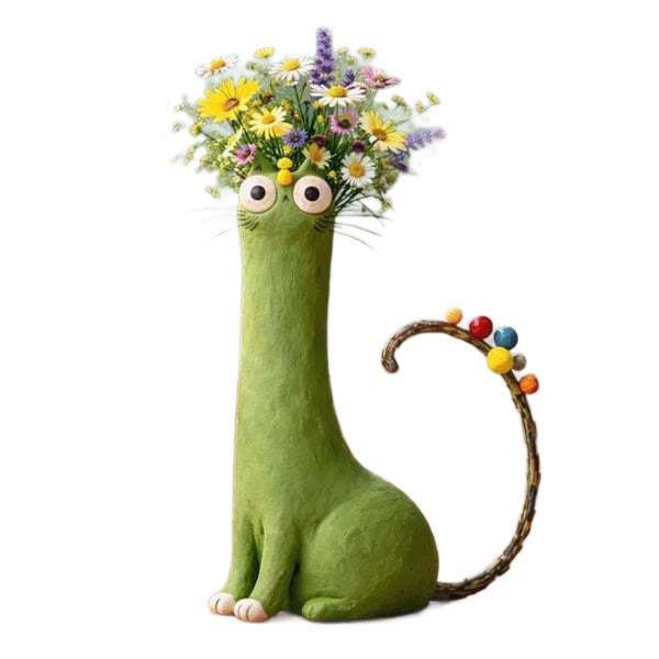 Leaper Cute Cat Dog Animal Shaped Decorative Flower Vase