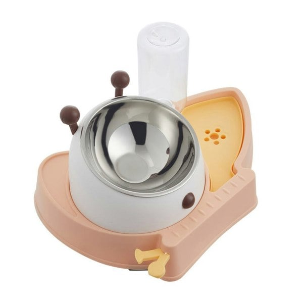 Pet Feeder and Water Dispenser Set with Slow Feeder Living and Home