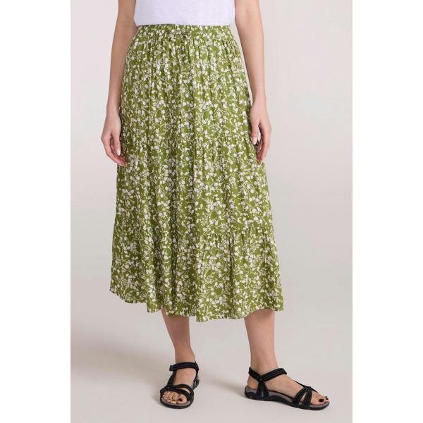 Mountain Warehouse Womens/Ladies Palermo Tiered Midi Skirt - Khaki Green - 