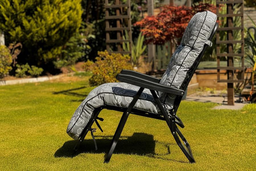 Deluxe Garden Relaxer - Aspen Grey | Multi-Position Reclining Chair The Garden Furniture Shop