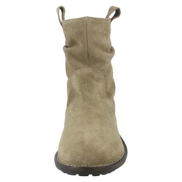 Leather Collection Ladies Leather Collection Mid Heel Slouch Boots