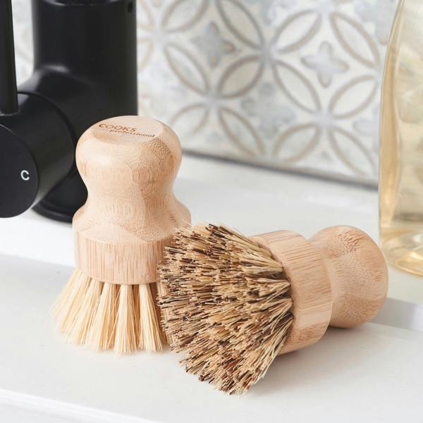 Cooks Professional Bamboo Pot Brushes | Pack of 4