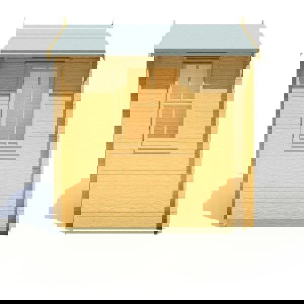 Shire Danbury 7x7 Log Cabin 19mm interlock  Cladding - Best Shed