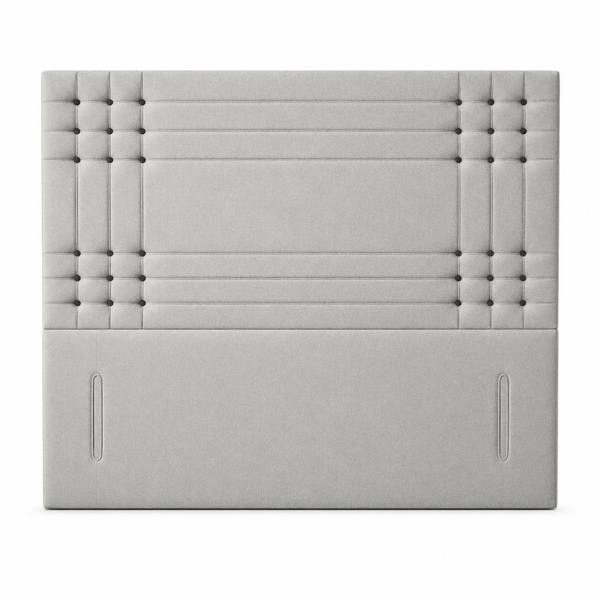 Great British Beds Savoy Headboard - Silver Plush