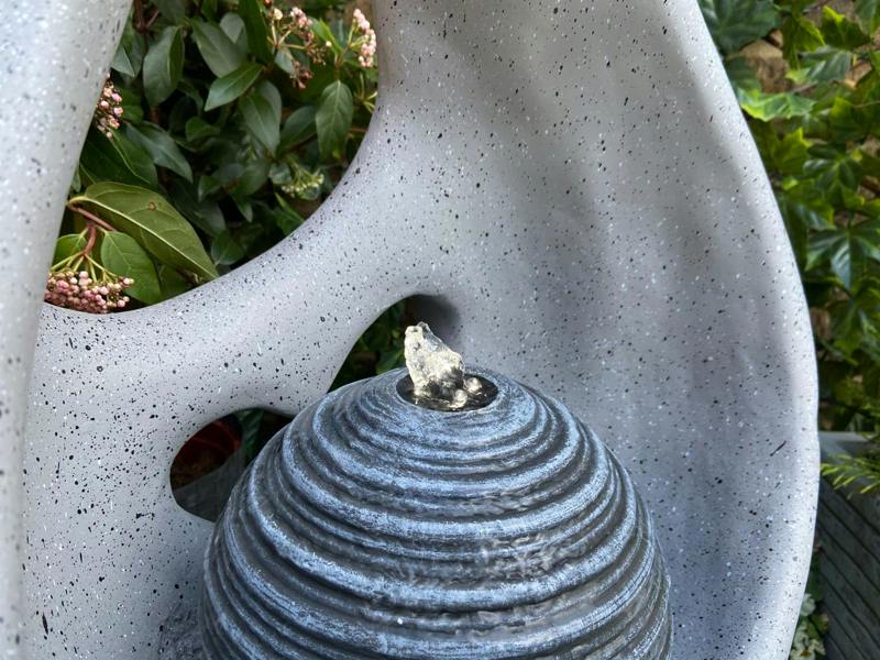 Tranquillity Water Features Abstract Flame Contemporary Solar Water Feature