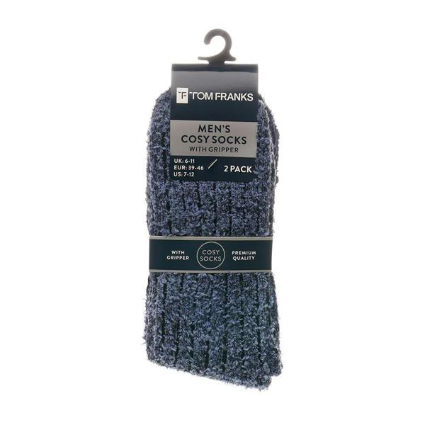 Tom Franks Mens Tom Franks Cosy Socks With Gripper GL1248