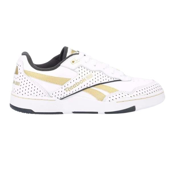 Reebok Mens BB 4000 II Leather Trainers - White Gold - 