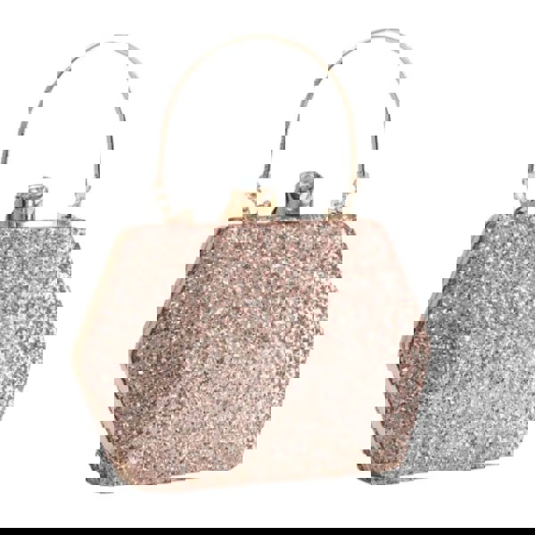 Love EMVY Hexagon Glitter Evening Clutch Bag – Diamante Clasp