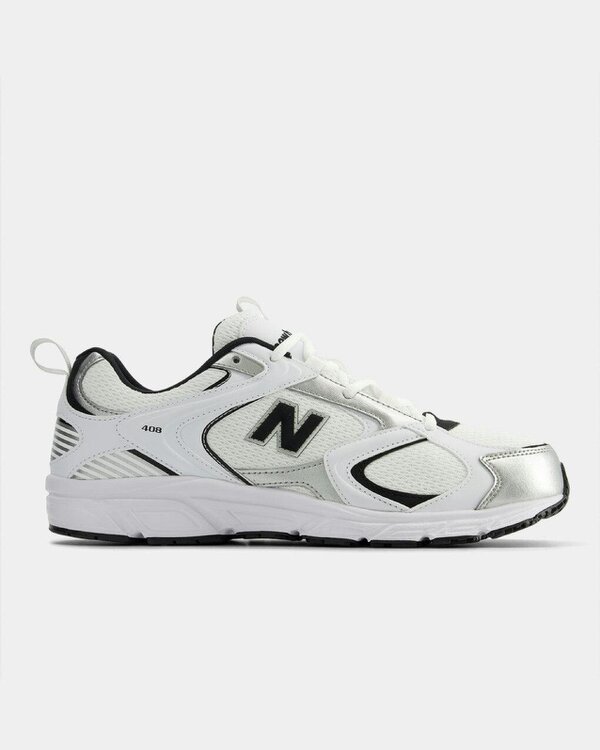New Balance 408 Unisex Trainers - White/Black/Silver