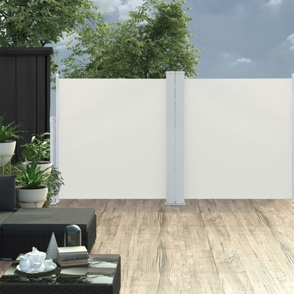 Berkfield Retractable Side Awning Cream 120x600 cm