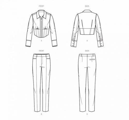 Simplicity Sewing Pattern 9855, Tops, Trousers for Women, M1 (10-12-14-16-18) - Intermediate