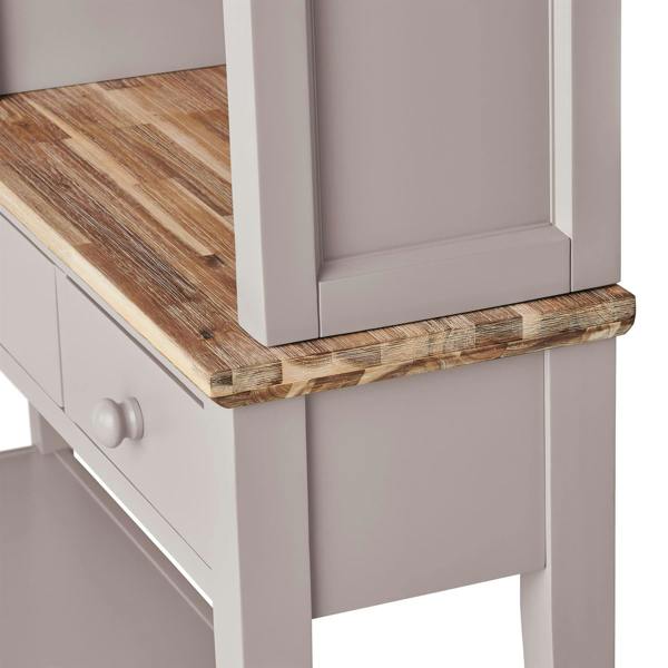 Statement Furniture Florence Console Table and Hutch, Display Cabinet with Shelves