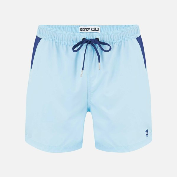 Randy Cow Baby Blue - Swim Shorts with Waterproof Pocket