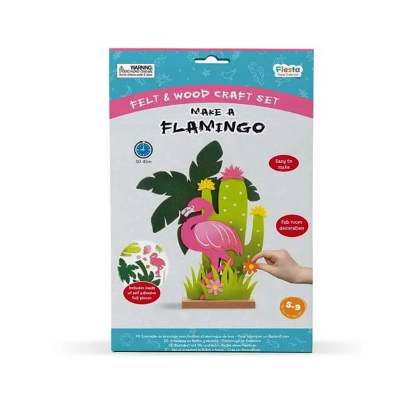 Fiesta Crafts Felt & Wood Craft - Make A Flamingo
