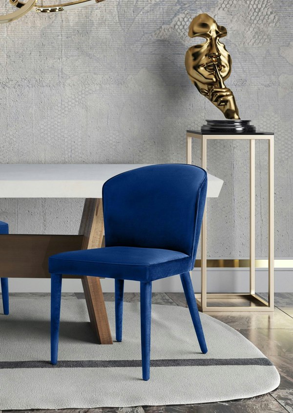 Furniture Edit Metropolitan Navy Velvet Chair