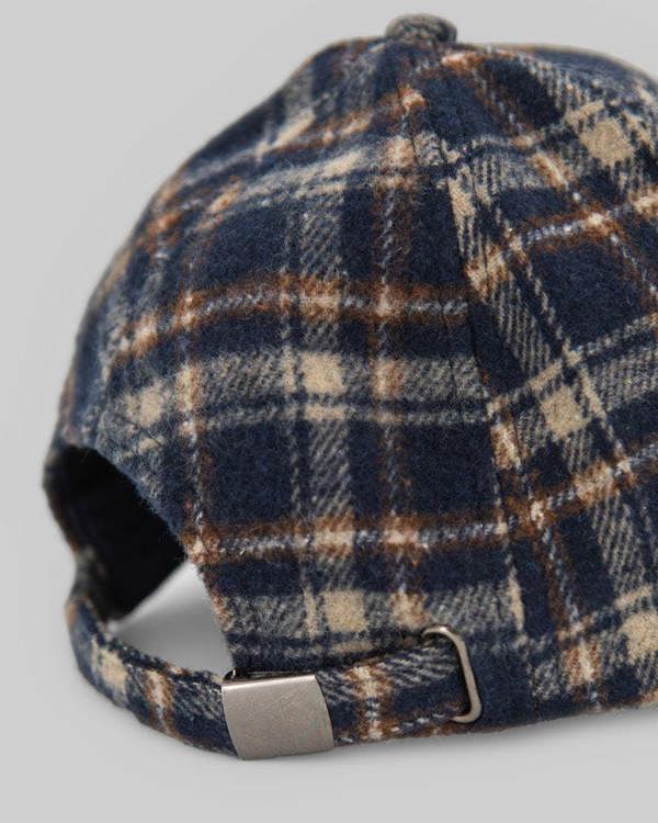 Steel & Jelly Navy and Camel Check Baseball Cap
