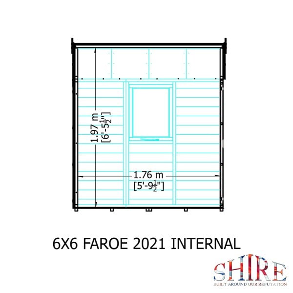 Shire Faroe 6x6 12mm interlock Clad wooden Shed