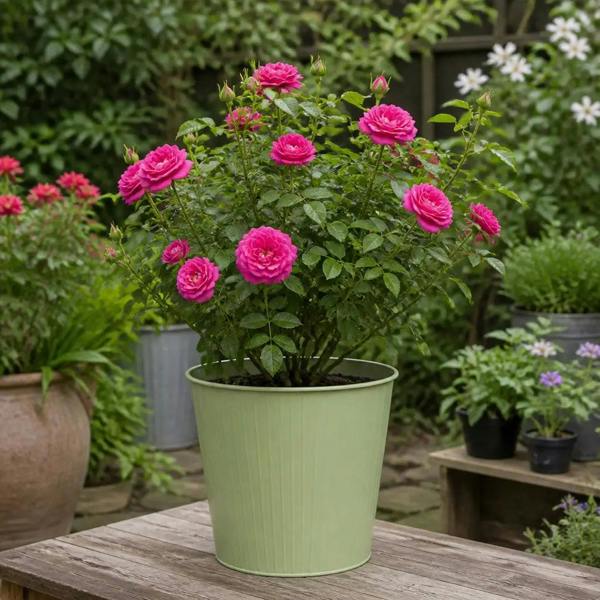 5L Rose Let's Celebrate Dark Pink Rose Bush- Beautiful Flowering Garden Plant