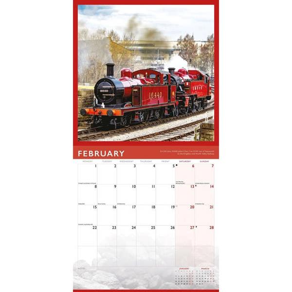 Steam Railway Calendar 2027, Wall Calendars, Month To View, Transport, Gift
