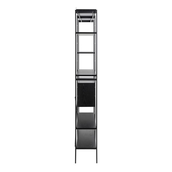 Furniture To Go Angus Bookcase with 1 Sliding Door & 5 Shelves in Black