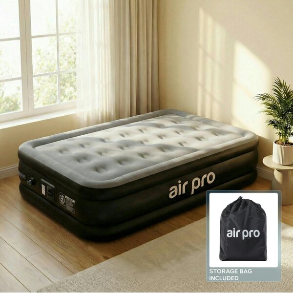 AIR PRO Inflatable Air Mattress - Soft Surface Built-In Electric Pump