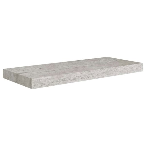 Berkfield Floating Wall Shelves 2 pcs Concrete Grey 60x23.5x3.8 cm MDF
