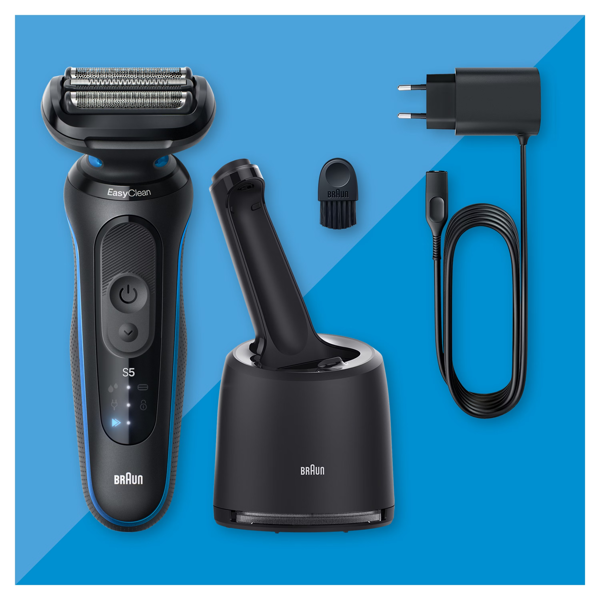 Braun Series 5 52-B7000cc Electric Shaver, With SmartCare Center, EasyClick Attachments - Black