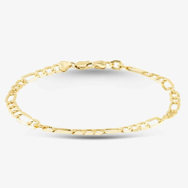 T. H. Baker 9ct Yellow Gold 7.5 Inch Figaro Chain Bracelet SCFP-520-9Y-7.5