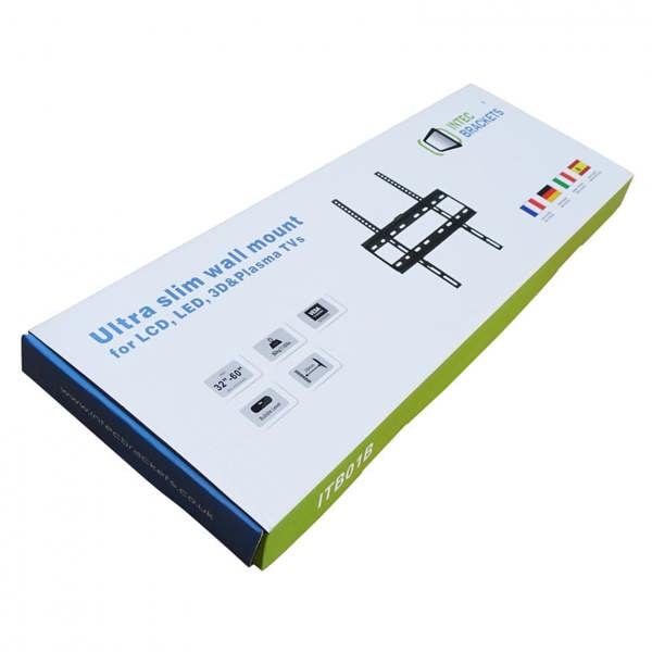Intec Brackets Flat TV Wall Bracket for Screens up to 60 Inch, VESA 400 x 400