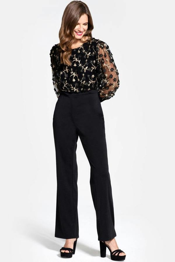 HotSquash Ponte Jumpsuit with Blouson Sleeves