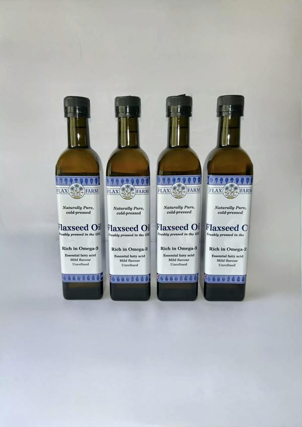  4 x 500ml Cold Pressed Flaxseed Oil Pack