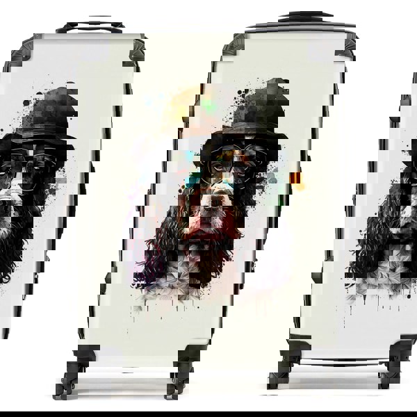 Warren Reed Springer Spaniel Dog Splashart Suitcase