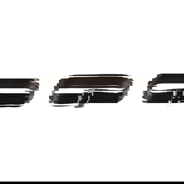 TruClothing Men’s Leather Black Brown Rotating Buckle Reversible Belt