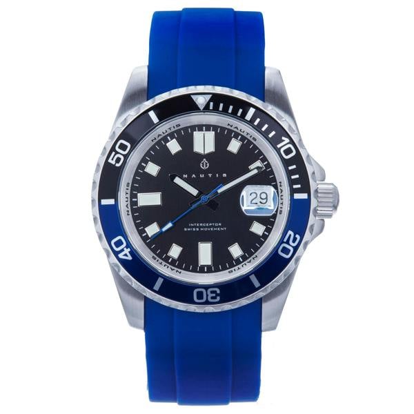 Nautis Interceptor Box Set with Interchangable Bands and Date Display - Navy - 19161G-D