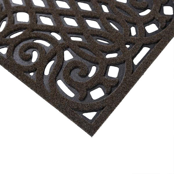 Nicoman Victorian Style Eco Outdoor Door Mat - Chocolate