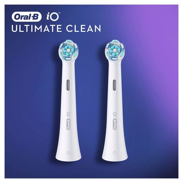 Oral-B iO Ultimate Clean Replacement Electric Toothbrush Heads, Pack of 2 Counts