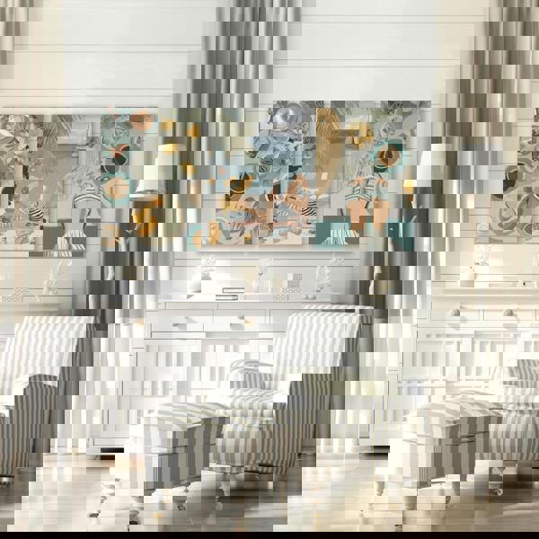 Extra Large Pictures For Living Room | Set of 3 Italian Lifestyle Wall art Prints