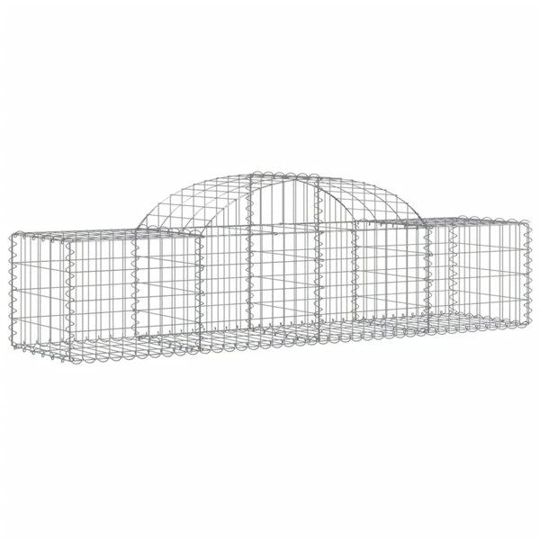 Berkfield Arched Gabion Baskets 3 pcs 200x50x40/60 cm Galvanised Iron