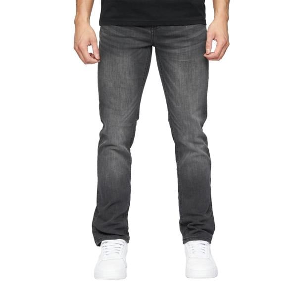 Crosshatch Mens Svelte Stretch Jeans - Washed Grey - 